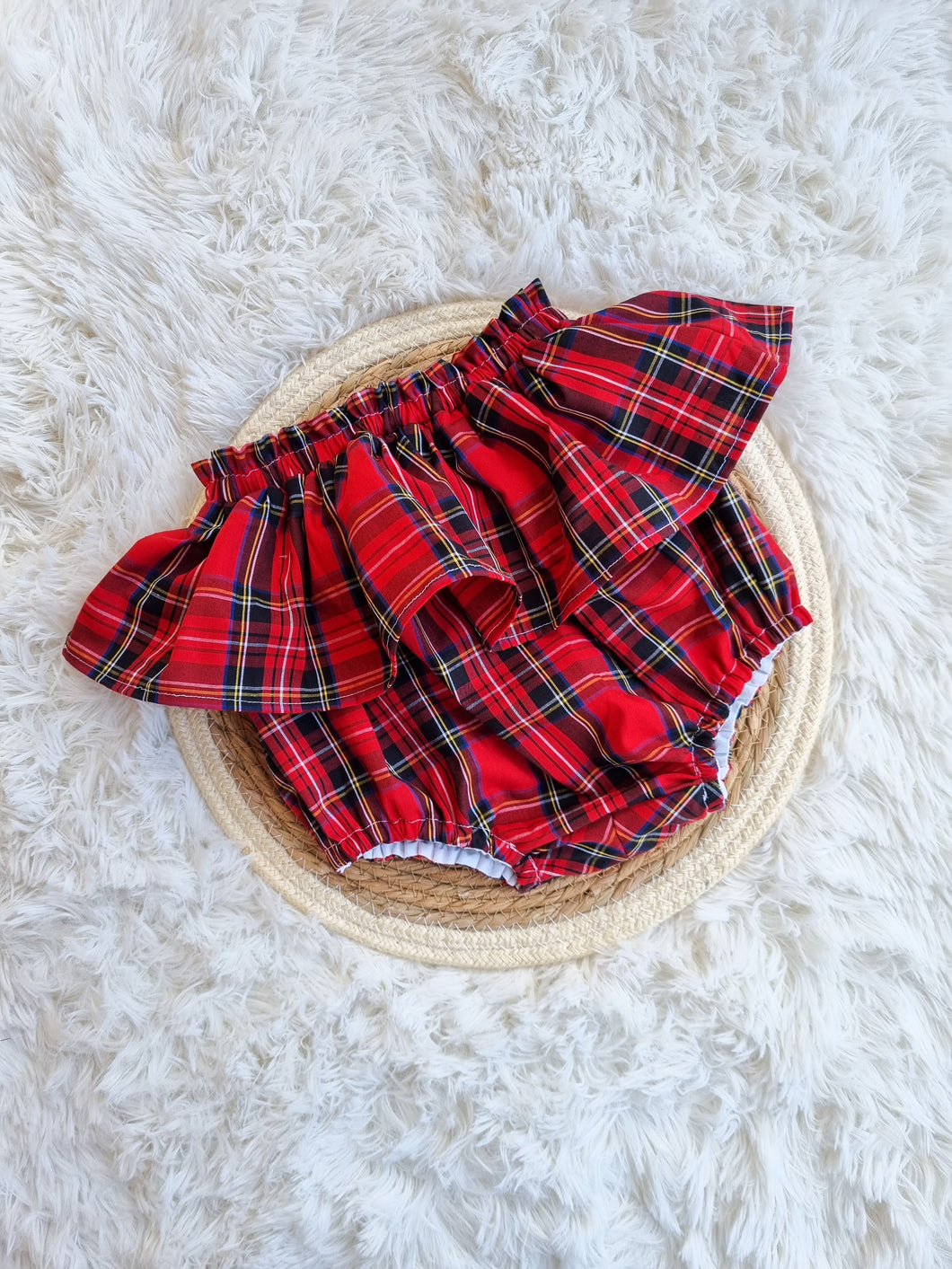 High Waisted Tartan Peplum Bloomers